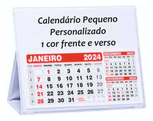 150 Calendário 2021 Mesa Pequeno 1 Cor Personalizado