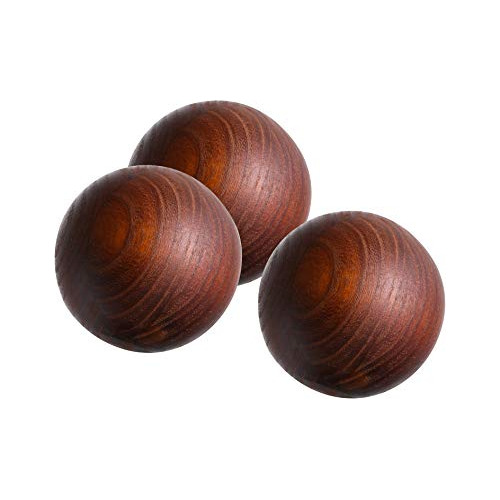 Kmwares Juego De 3 Bolas De Madera Redonda Natural Pintada D