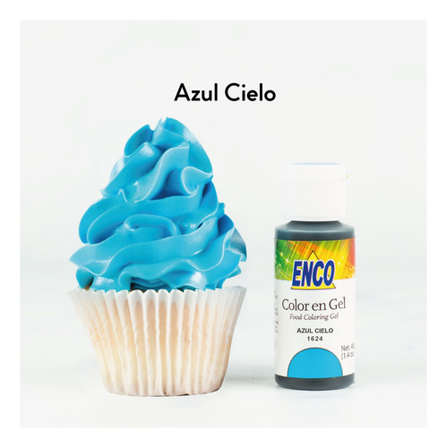 Colorante En Gel Azul Cielo 250g Enco Repostería Betún