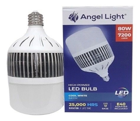 Bombillo Led 80w Ángel Light E-27 Con Adaptadr E-40 110/220v