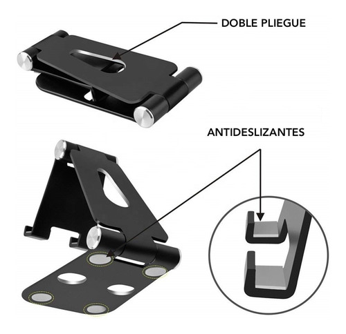 Imagen 2 de 7 de Soporte Celular Apoya Tablet Escritorio Mesa Base Regulable