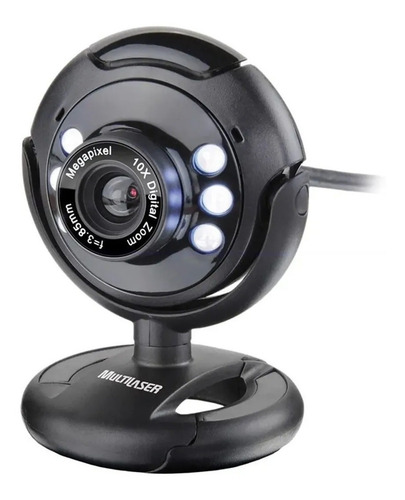 Webcam Visão Noturna 16 Megapixel Usb Led Multilaser - Wc045