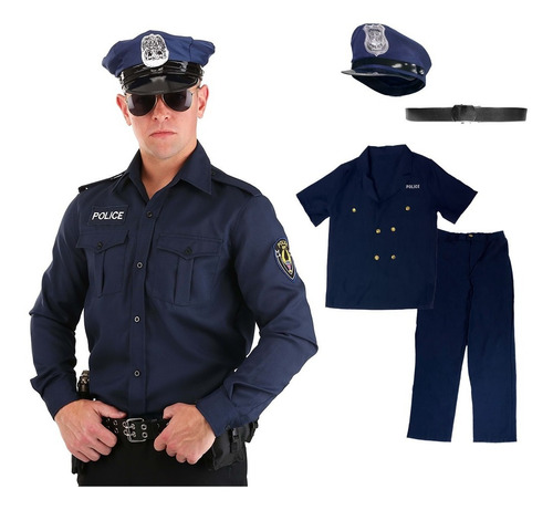 Disfraz De Policia Con Accesorios Hombre - Charrua Store