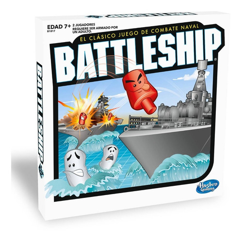 Imagen 1 de 3 de Juego De Mesa Battleship Hasbro Combate Naval Niños Y Adulto
