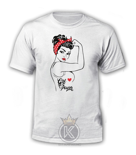 Polera Mujer Empoderada - Guerrera - Luchadora- Estampaking