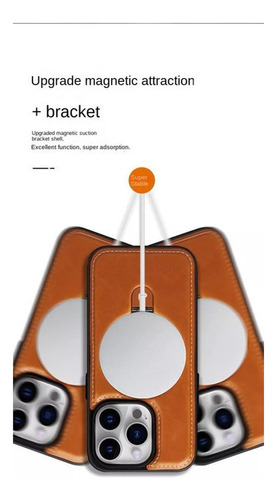 X Funda De Piel Auténtica For iPhone 15 Pro, Modelo