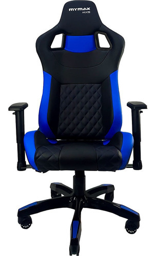 Cadeira Gamer Mx15 Giratoria Preto E Azul - Mymax
