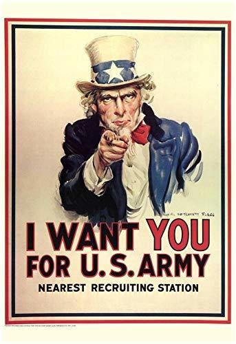 I Want You For U.s. Army Tío Sam Wwii War Propaganda Art Pr