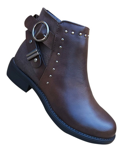 Botin De Mujer Cuero Pu Casual Otoño Invierno - 7142