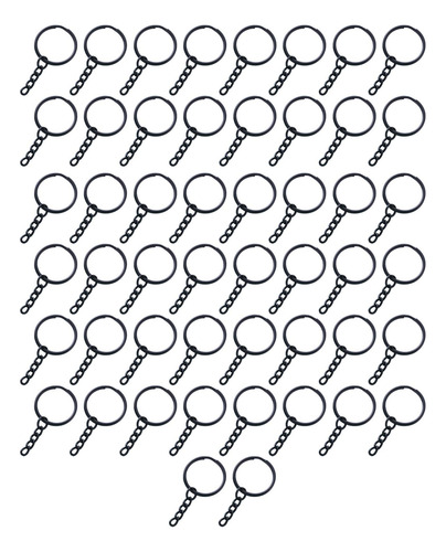 5 X 50 Uds Llaveros Con Cadena Llavero Anillos 1 \ 25mm