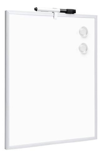 Basics Pizarra Blanca Magnetico Marco Aluminio 28 Cm X 35