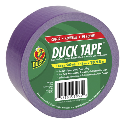 Duck Brand 646811 - Cinta Adhesiva De Color Morado, 1.88 Pu