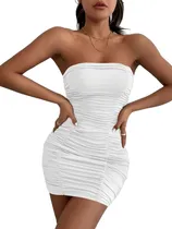 Comprar Vestido Mujer Corto Sexy Drapeado Evento Fiesta Luquear_shop