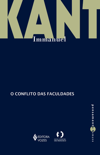 Livro O conflito das faculdades de Immanuel Kant Capa mole em português 2021 Editora Vozes Ltda