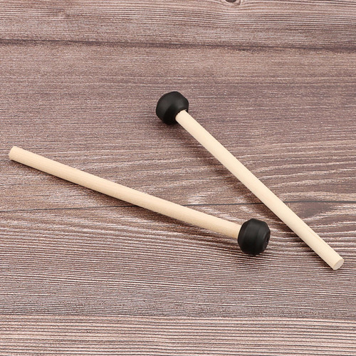 2 Piezas De Baquetas De Percusión Con Mango De Cabeza Plana