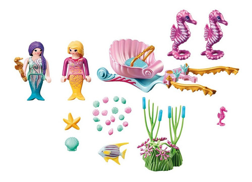 Playmobil 70033 Sirenas Carruaje Caballitos De Mar Orig Cta