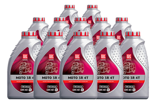 Aceite Para Trimotos Lukoil Moto 3r 4t Sae 20w-50 1l 12 Pzas