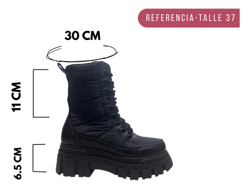 Bota Borcego Acordonado Semi Impermeable Liviano Mujer Moda