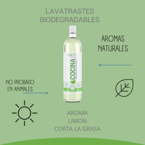Lavatrastes Biodegradable 1l - Aroma Limón