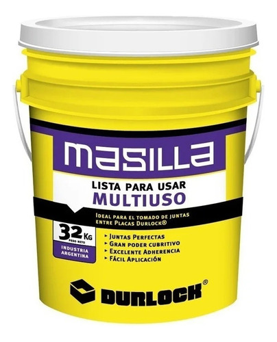 Masilla Para Placa Yeso Durlock Balde 32 Kg Barraca Parana