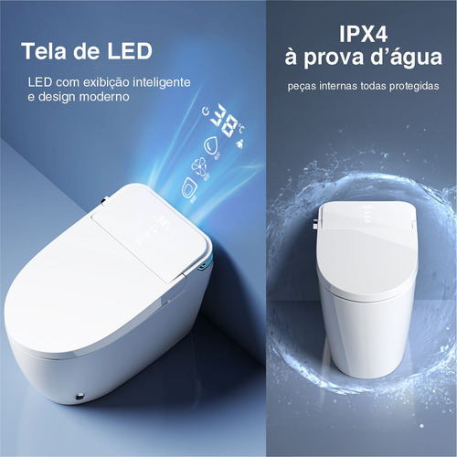 Vaso Sanitário Inteligente Luxo Smart Toilet Bacia Sanitária Cor Branco