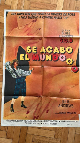 Afiche De Cine - Julie Andrews - Se Acabo El Mundooo - Roto