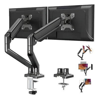 Suporte de Mesa AVENTO para 2 Monitores Articulado de 10" a 32" com VESA 75x75 e 100x100