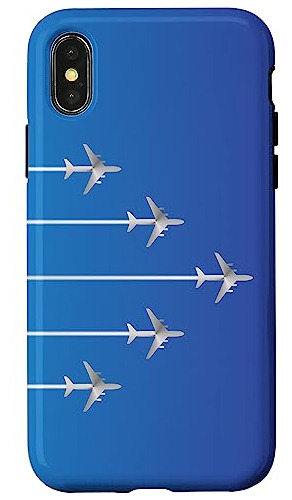 Funda Para iPhone X/xs Airplanes Planes Flying With Contrail