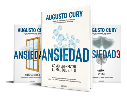 Libros Ansiedad 1, 2 Y 3 De Augusto Cury - Oceano