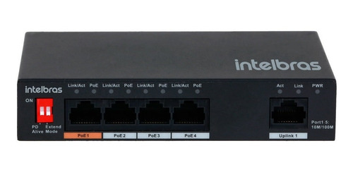 Switch 05 Portas Fast C/4portas Poe+ Sf 500 Hi-poe Intelbras