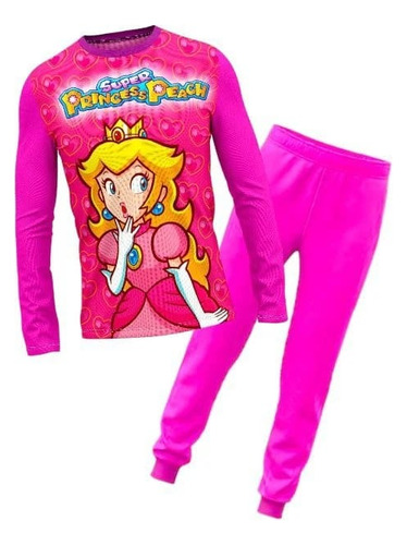 Pijama De Princesa Peach Para Niñas