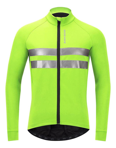 Chaqueta De Ciclismo Térmica De Fleece Abrigo Verde Xxl