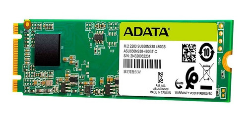 Imagen 3 de 5 de Disco De Estado Solido Ssd 480gb M2 Adata Su650 3d