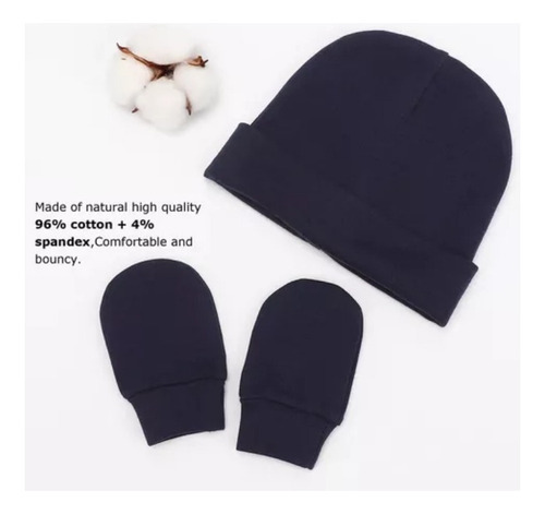 - Juego De Gorros Y Manoplas Para Bebé Gorro De Algodón Para