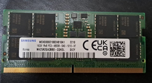 Memoria Ram Ddr5 16 Gb 4800 Mhz De Marca Samsung