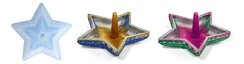 Molde Silicon Diseño Soporte De Anillos Estrella
