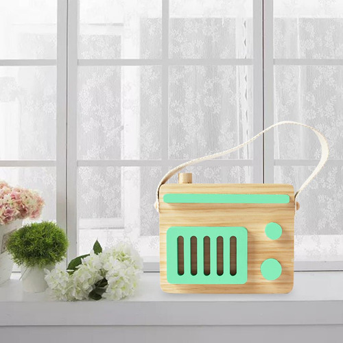 Bebé Juguete Madera Mini Radio Juguete Aprendizaje