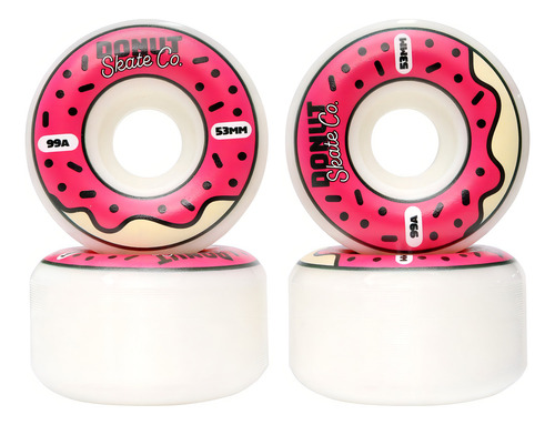 Rodas de skate Donut Skate Co. 53mm - 99a resistentes a