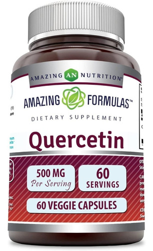 Quercetina 500mg 60caps Amazing - Unidad a $2798