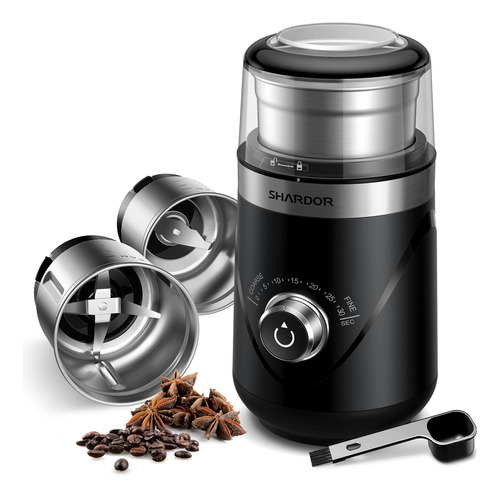 Shardor Ajustable Coffee Grinder Electrico, Hierba, Molinill