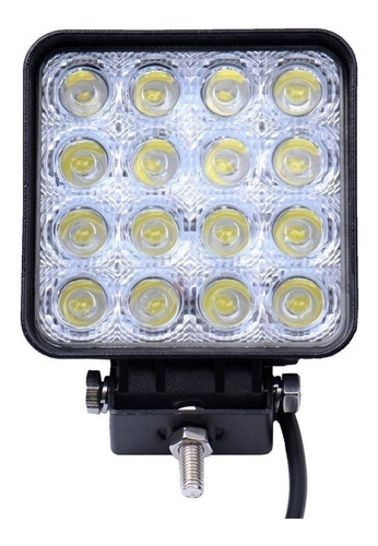 Faro Led Cuadrado - 16 Led  48 Watts Cada Uno 12v/24v