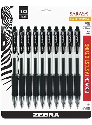 Zebra Pen 46871 Zebra Sarasa Retráctil De Tinta Gel Bolígraf