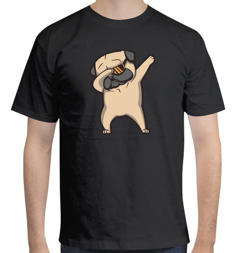Playera Diseño Pug Dab Dance - Dog Lover - Divertido - Perro
