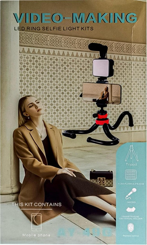 Trípode Set Para Video Making Portátil Ay-49g