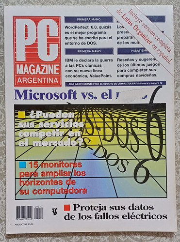 Revista Pc Magazine Argentina Vol.4 N°12 1993