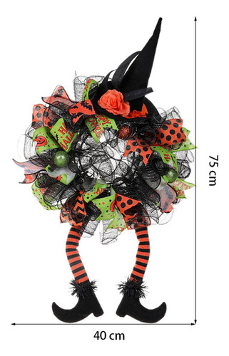 Corona De De Halloween Corona De Cinta De Halloween Hecha A