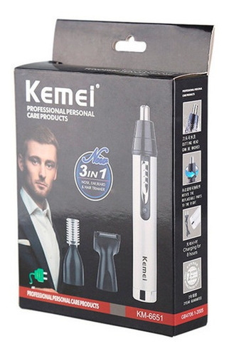 Cortadora De Vello 3 En 1 Nariz Oreja Patillas Kemei
