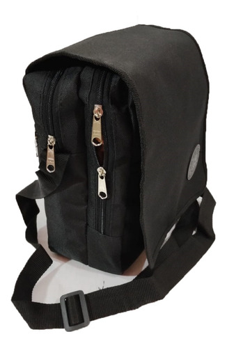 Morral Bandolera 2 División Con Solapa Bolsillo De Seguridad