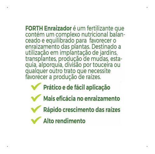 Adubo Fertilizante Forth Enraizador 60ml Raiz