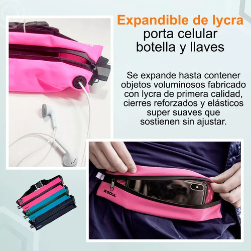 Riñonera Running Deportiva Expandible Porta Celular Llaves